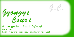 gyongyi csuri business card