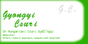 gyongyi csuri business card